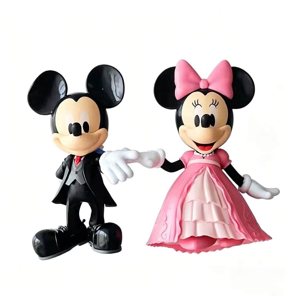 Ensemble de figurines Disney Mickey et Minnie - Décoration de couple pour mariage et fiançailles, po