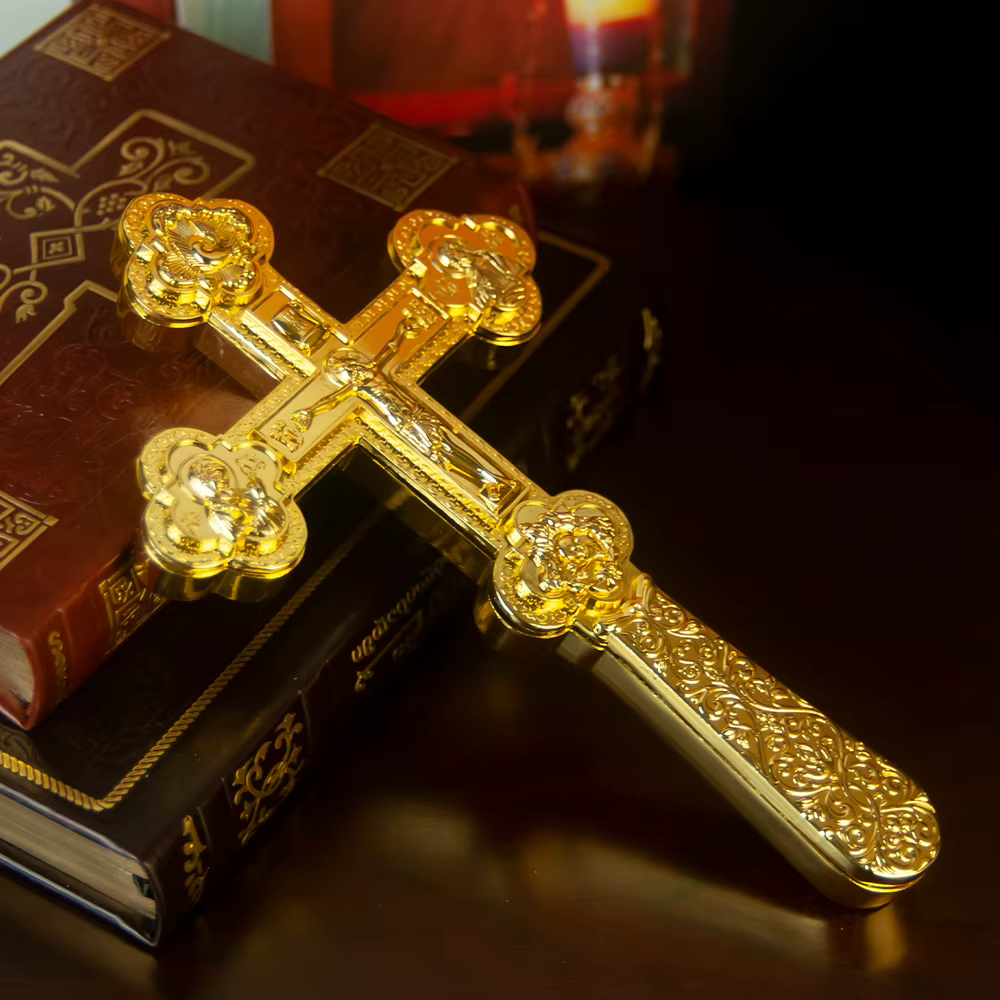 Nouveau 2026 prière pour la croix de la croix orthodoxe alliage croix église décoration poche croix 