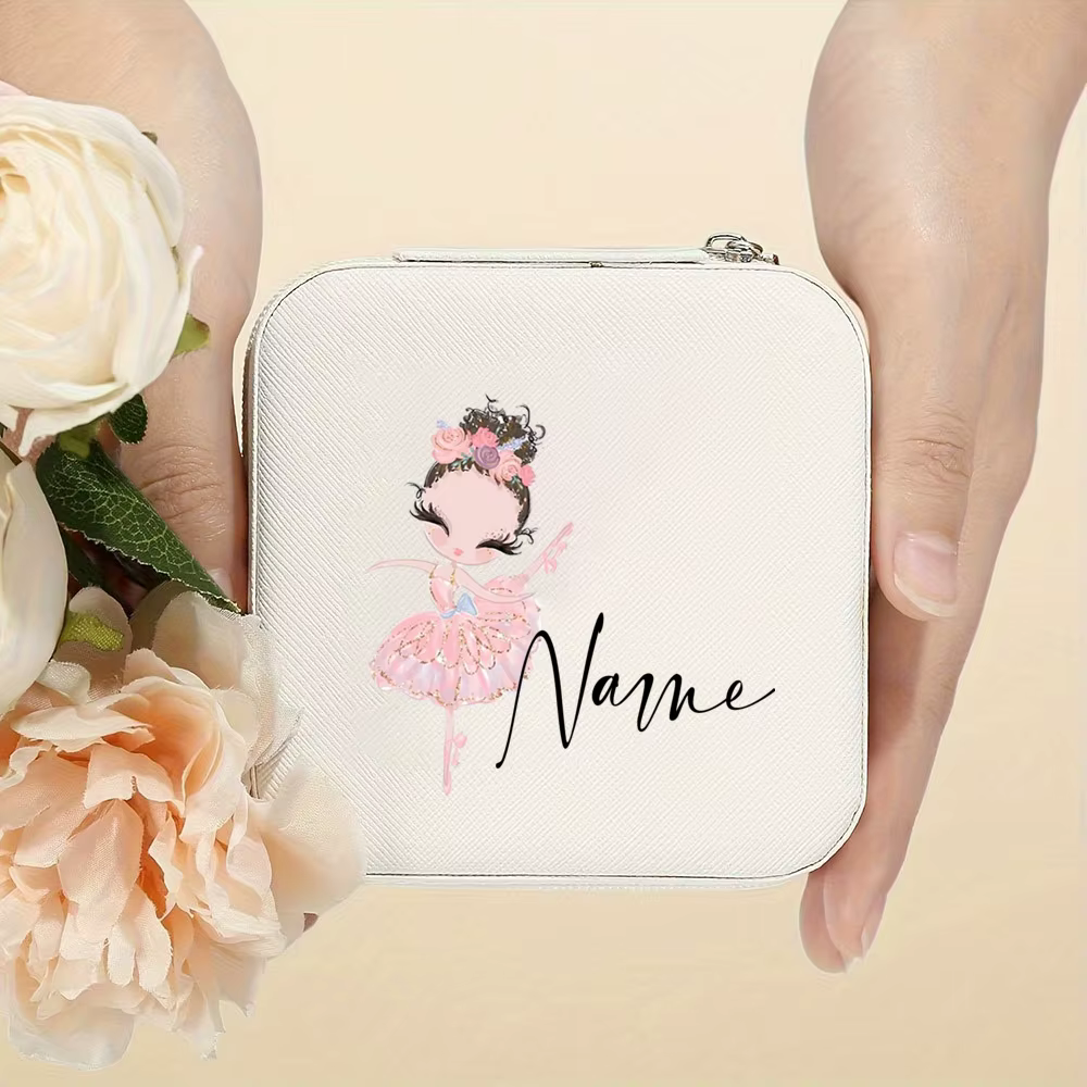 Mini mon premier organisateur de bijoux personnalisé pour filles, petite ballerine personnalisée, bo