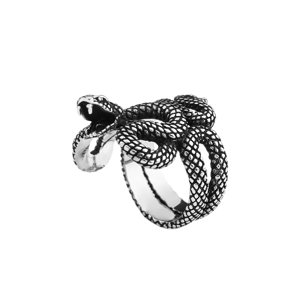 Bague Punk Vintage en Acier Inoxydable pour Homme et Femme, Bijoux de Salle en Argent, Faits à la Ma