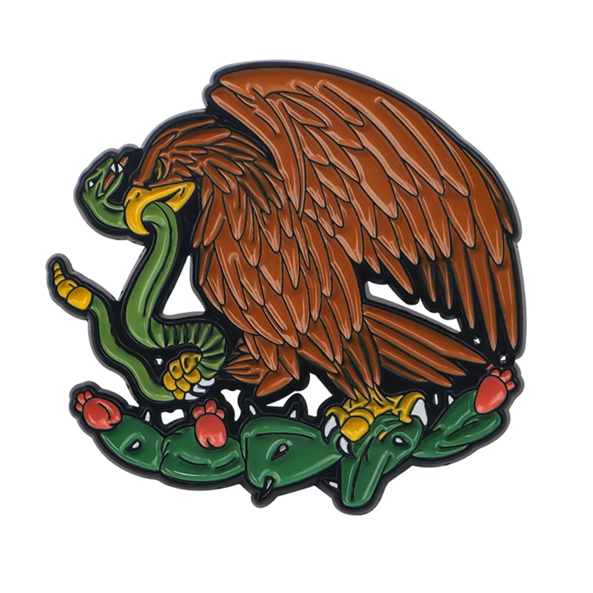 Broche en émail drapeau mexicain, broche d'aigle, épingles à revers, Badge sur sac à dos, accessoire