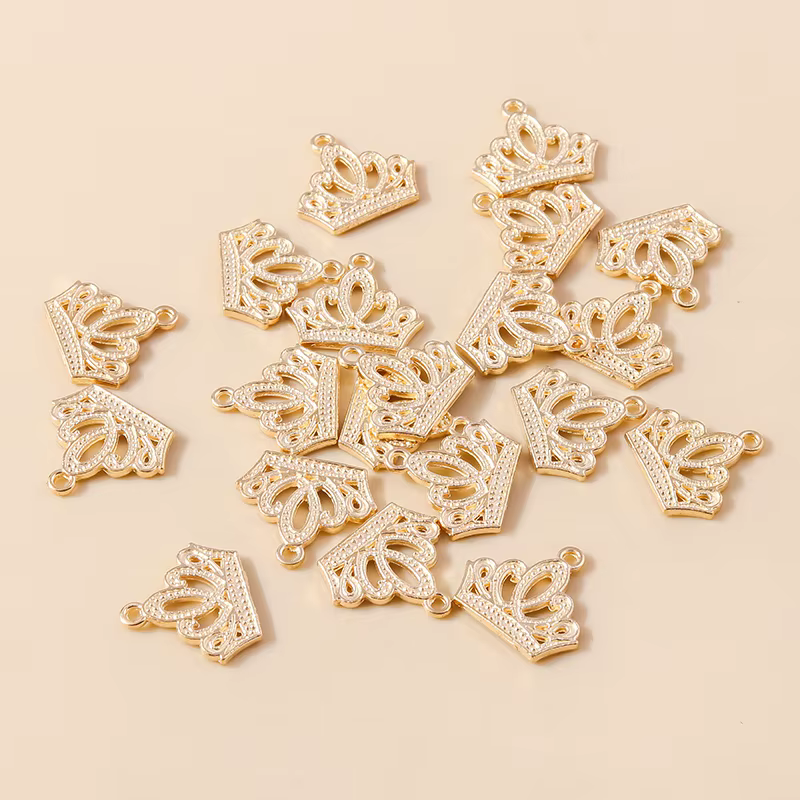 Leslie 20 pcs/lot 16*18mm à la mode couleur or couronne breloques idéal pour Bracelet collier penden
