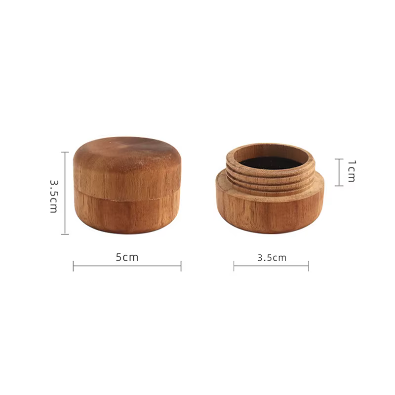 Boîte à bagues en bois, 1 pièce, proposition de mariage, fiançailles, boîte à bagues ronde en bois, 