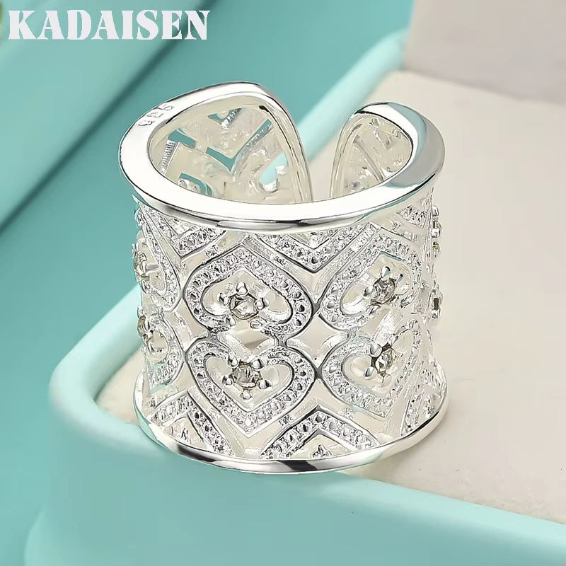 Bague en argent sterling 925, bijoux de charme noble pour femme, magnifique cristal pour mariage et 