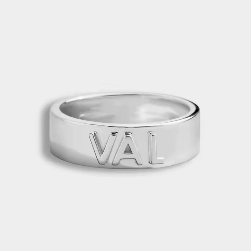 Bague avec nom personnalisé pour hommes et femmes, bagues initiales personnalisées, bague de rencont