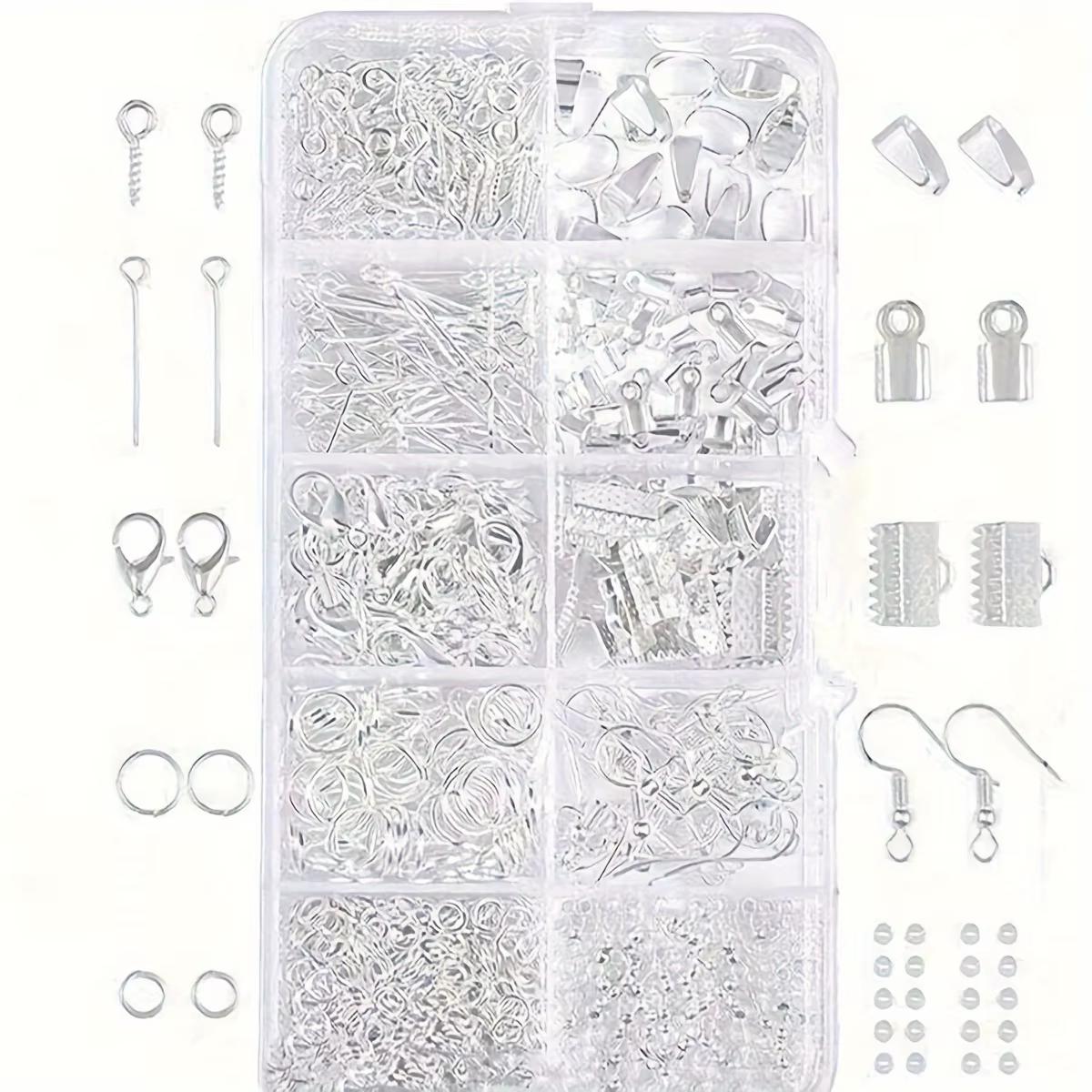 900 pièces bijoux, fabrication kit débutant boucles d'oreilles collier bricolage pince à perles ense