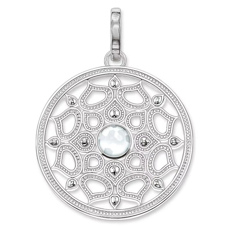 Pendentif opale Lotus en argent Sterling 925, bijoux glamour de marque, Style européen, accessoire t