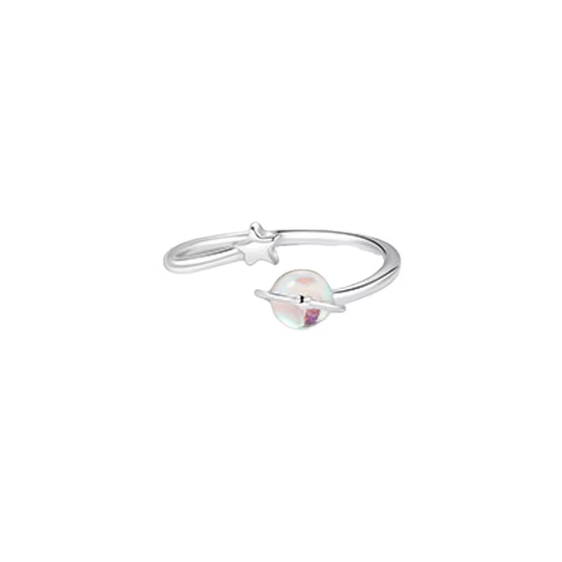 Nouvelles bagues rondes pour femme, motif œil de chat planétaire, style polyvalent, bague ouverte, a