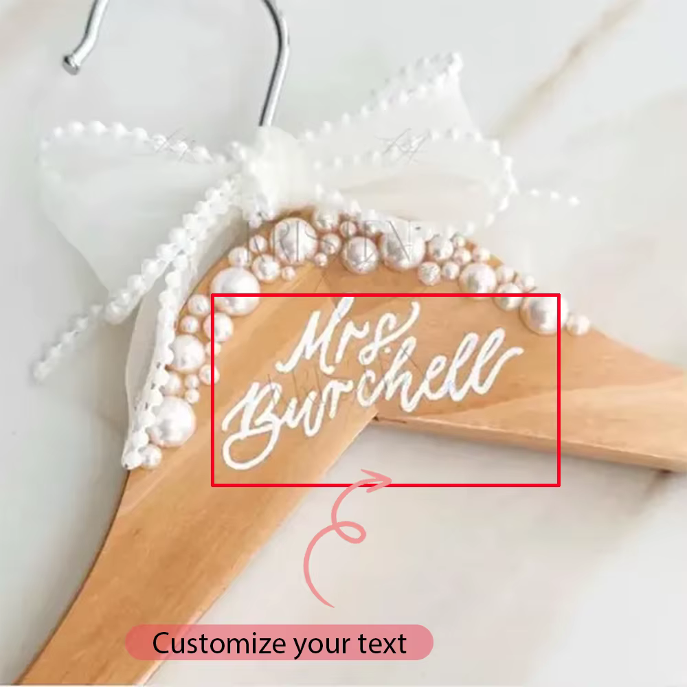 Robe de mariée personnalisée sur mesure, perles, cintre, décoration pour fiançailles, enterrement de