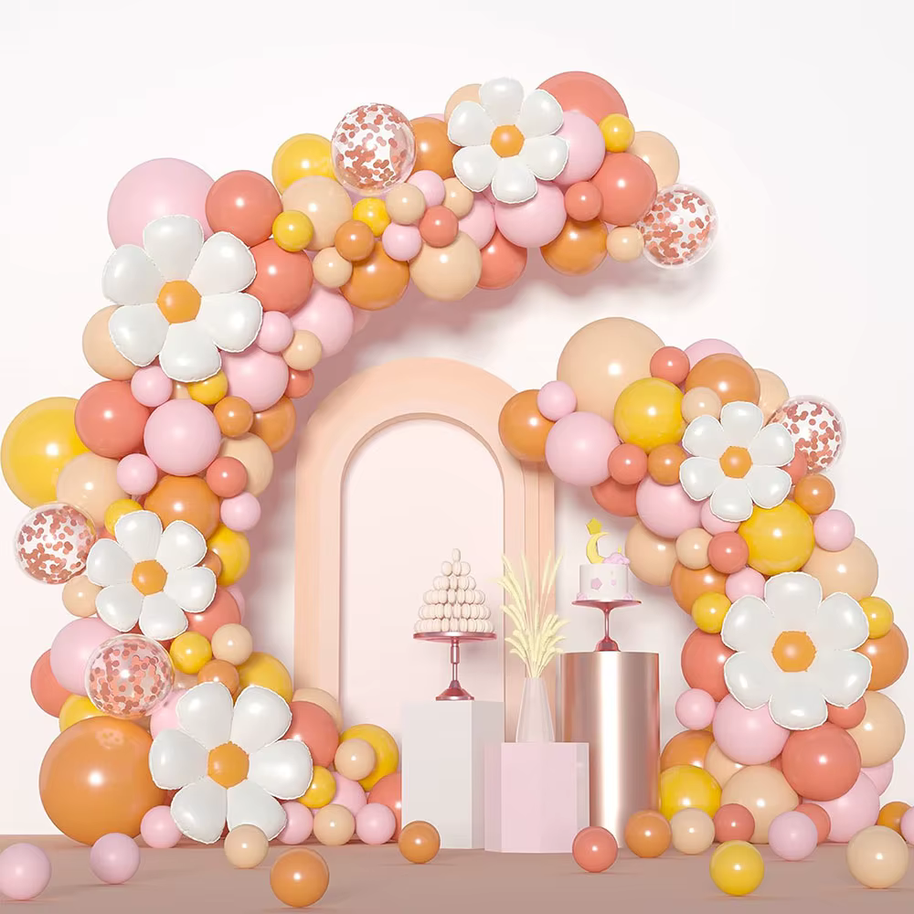 Ensemble de guirxiété de ballons AndrFlowers, arche de ballons à la mode de style bohème, 172 pièces