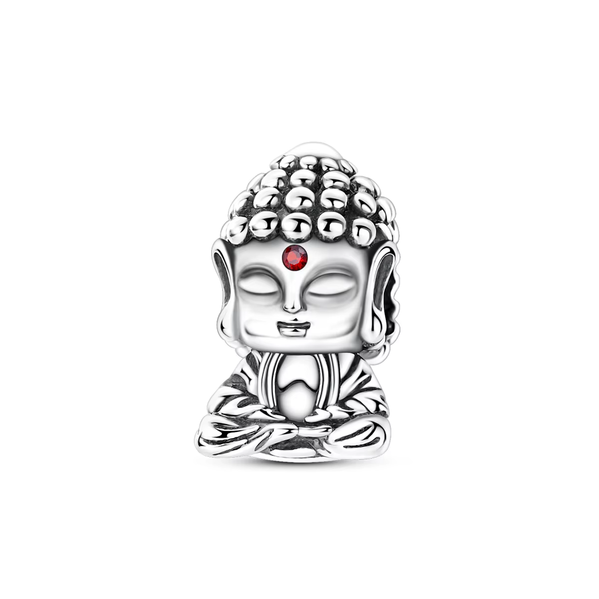 Breloque Bouddha en Argent Sterling 925, Perle Spirituelle Porte-Bonheur pour Femme, Bijou de Médita