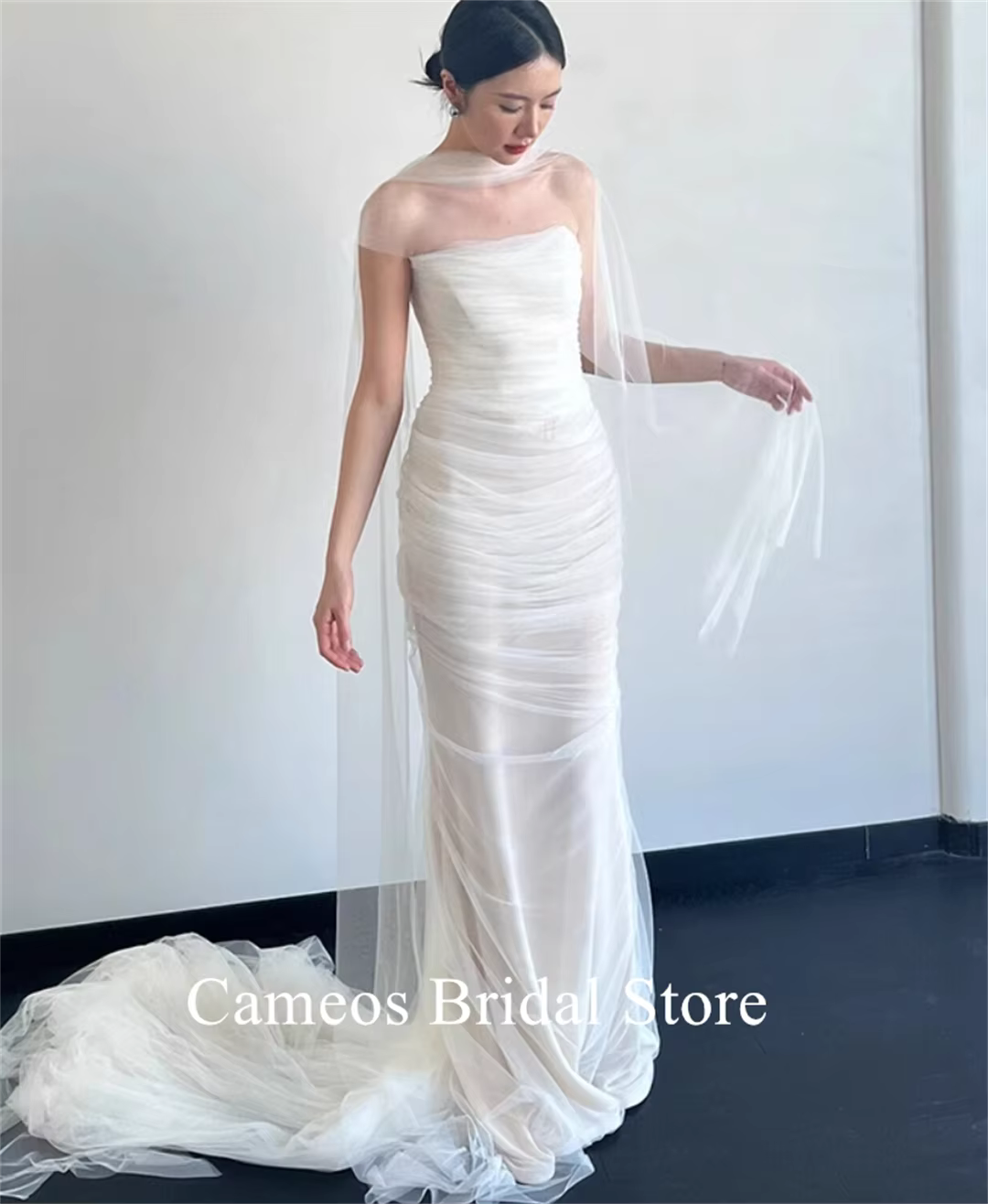 SONDR robe de mariée élégante coréenne en Tulle sans bretelles robe de mariée personnalisée Garona s