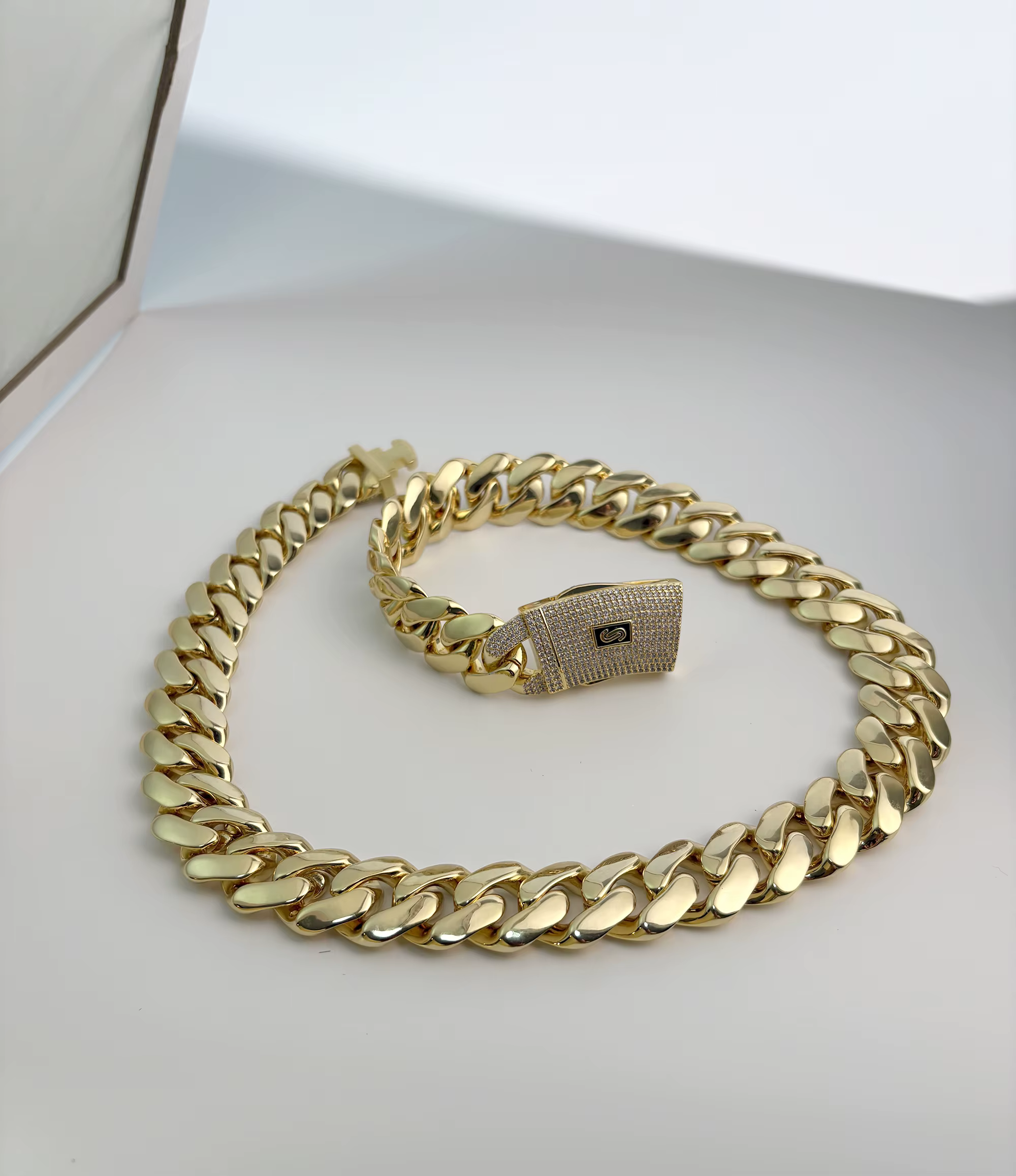 Collier de luxe Hip Hop pour hommes, 22mm, personnalisé, plaqué or, argent, laiton lourd, Miami, cha