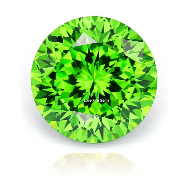Pierre précieuse émeraude verte Tsavorite naturelle, coupe ronde, 11.0mm, 5.0 Cts, perles VVS pour l