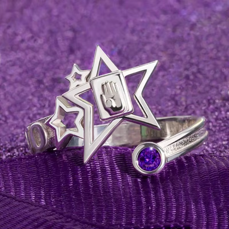 Bague d'aventure Bizarre Anime JoJo Kujo Jotaro Cosplay unisexe, anneaux réglables, accessoires bijo