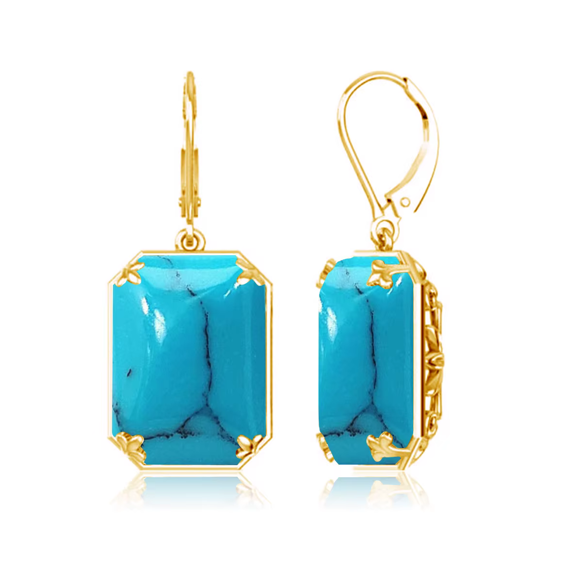 Boucles d'oreilles Vintage en forme de rubis plaqué or 18 carats pour femmes, créoles de luxe suspen