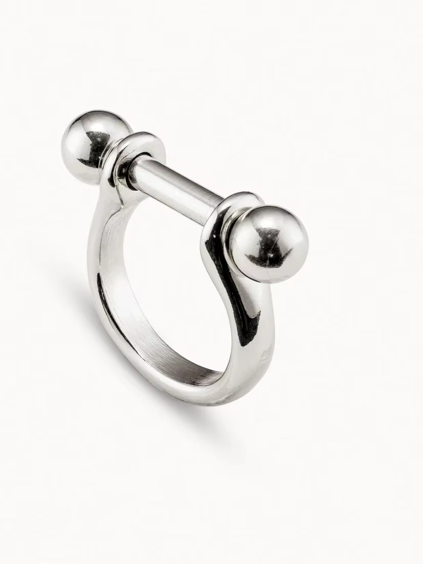 Bague design vintage avec une sensation artistique de niche, bijoux de style métal personnalisés et 