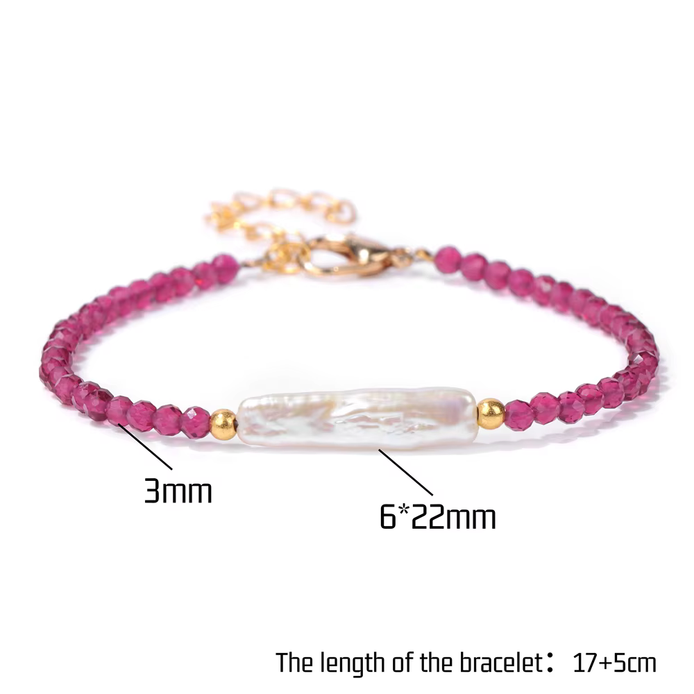 Bracelet à breloques en perles à facettes pour femmes, bracelets en cristal naturel, bijoux féminins