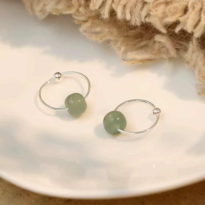 PANJBJ-Boucles d'Oreilles Créoles en Argent Sterling 925 pour Femme, Bijoux de Bureau Polyvalents, D