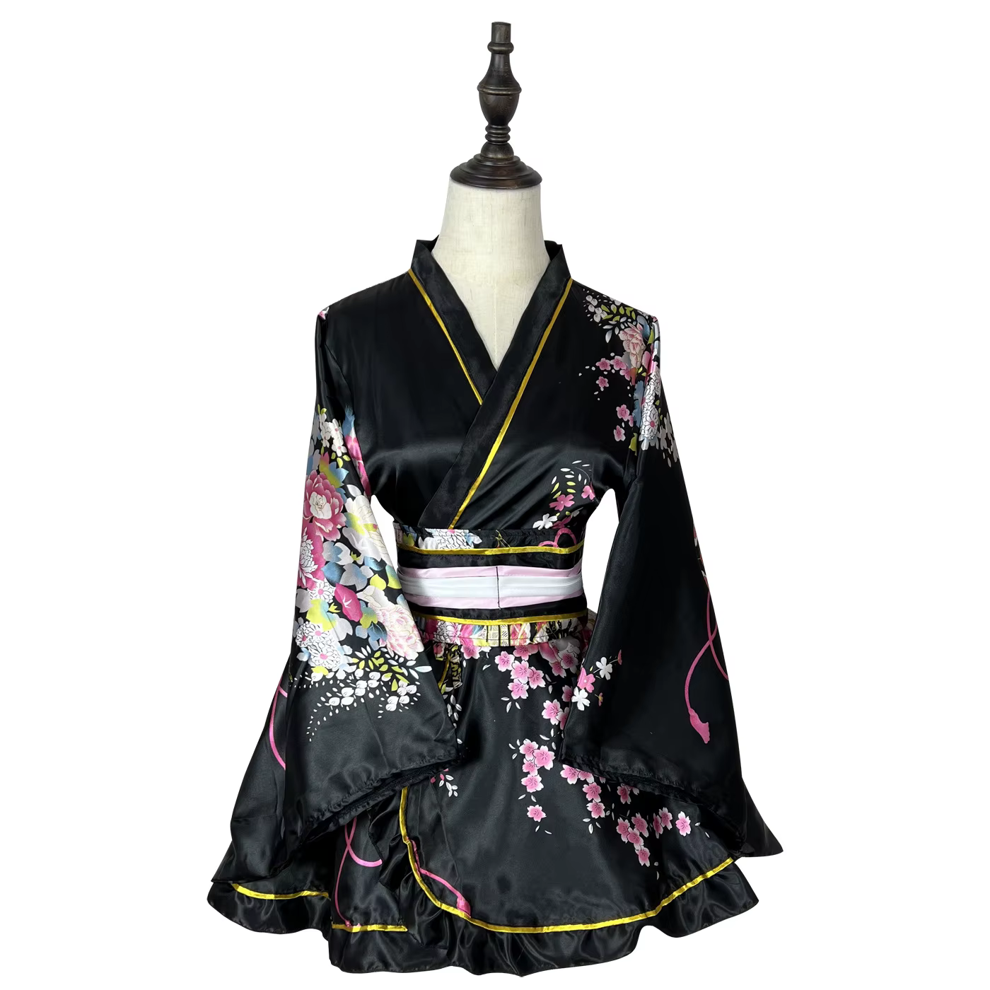 Costume traditionnel japonais, robe Kimono pour femmes, Sakura Yukata Haori japonais Kawaii pour fil