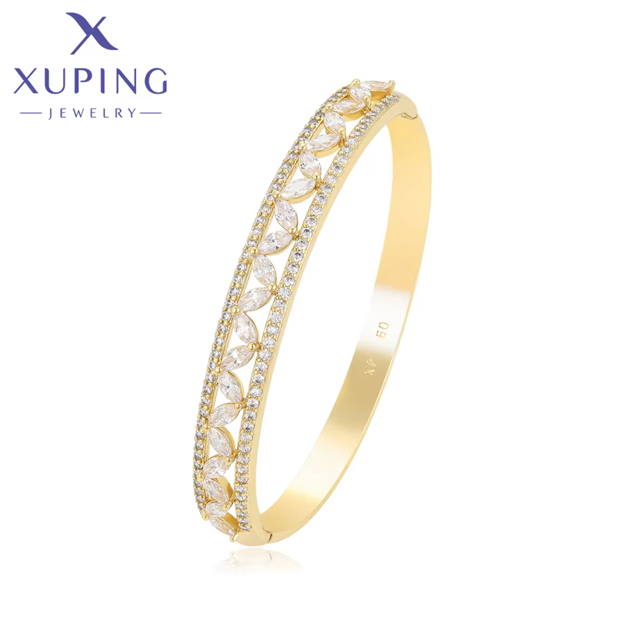 Bijoux Xuping, nouvelle collection haut de gamme, bracelet en or clair de 59 mm pour femmes, cadeau 
