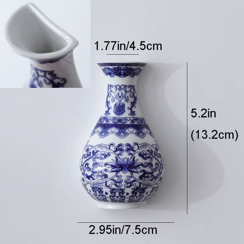 Vase à fleurs en céramique, décoration de maison, Vases bleus et blancs pour décoration de mariage, 