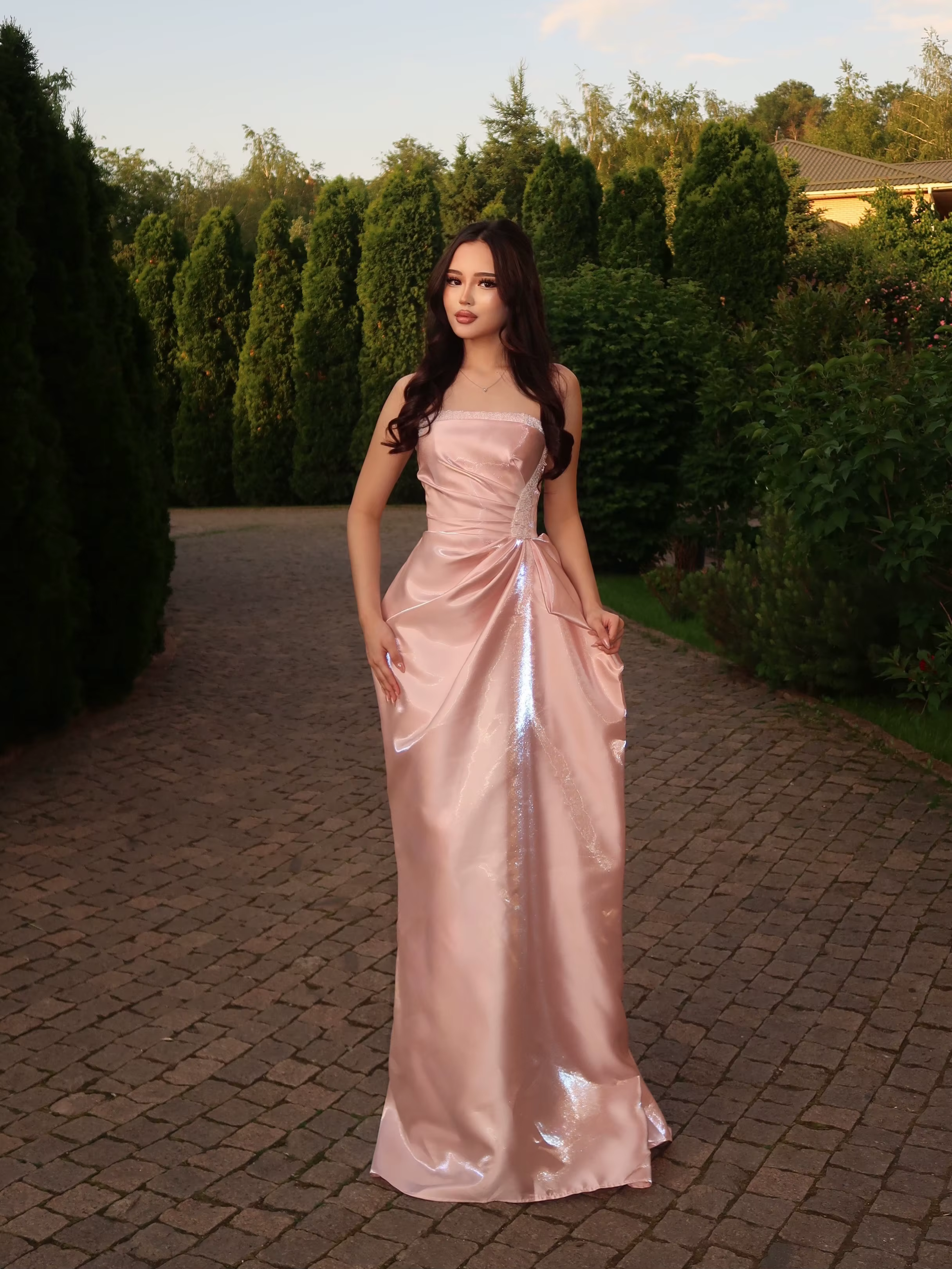 Jirocum – robe de bal élégante sirène, sans bretelles, avec perles, sans manches, robe de soirée de 