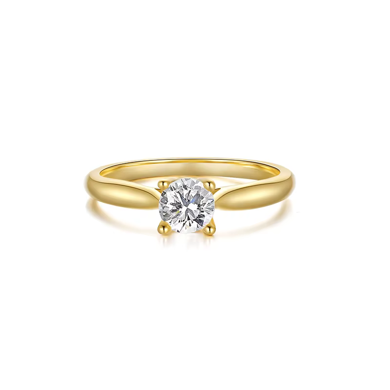 ROGHTS-Bagues en cristal blanc pour femmes, argent regardé 925, bague de fiançailles 18 carats, bijo
