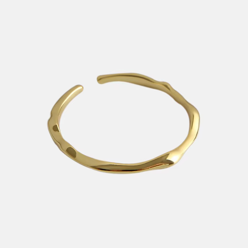 XIYANIKE couleur argent offre spéciale géométrique irrégulière mince anneau femmes mode Cool lisse m