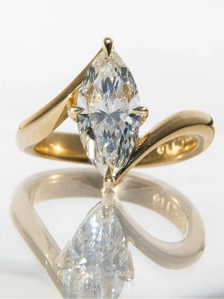 Bague en argent Sterling 925 pour femmes, bras torsadé de luxe, Marquise, Zircon, fiançailles, maria