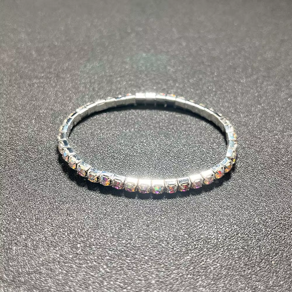 BLIJERY luxe AB cristal élastique Bracelets pour femme Bling glacé strass Bracelet Bracelet mariée m
