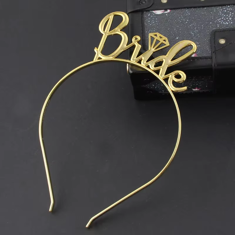Mariée pour être mariage cheveux accessoires or bandeau demoiselle d'honneur douche nuptiale poule f