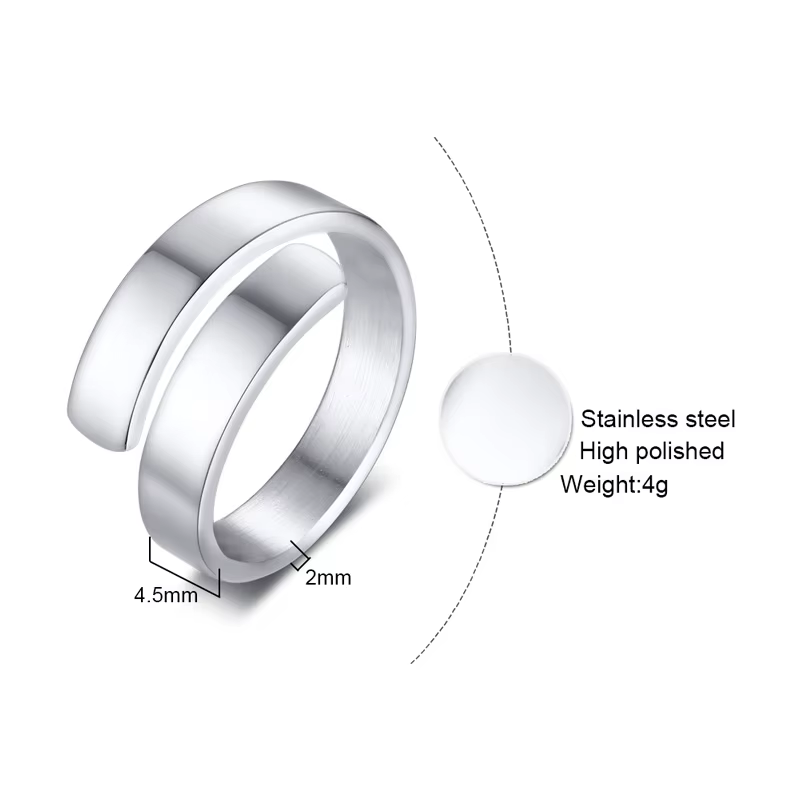 Bague de mariage personnalisée pour homme et femme, bague de fiançailles en acier inoxydable étanche