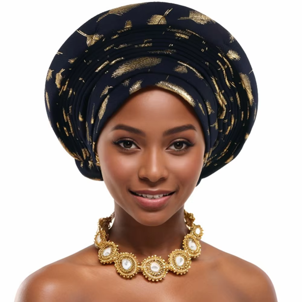 Turban Africain pour Femme, Cravate de Sauna, Nigeria, Enveloppes de Tête, Auto Gele, Bonnet Musulma