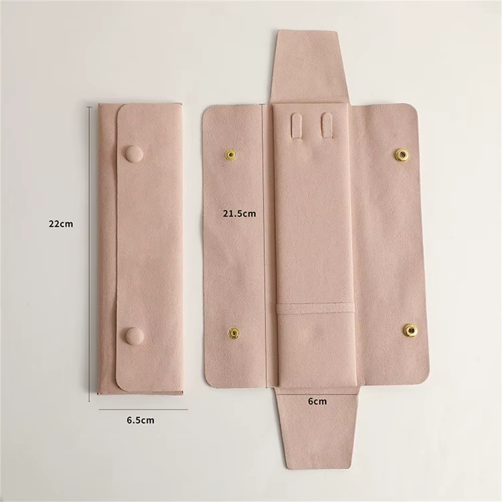 Pochette de rangement de bijoux en velours, sac de collier de perles, sac de rangement Portable pour
