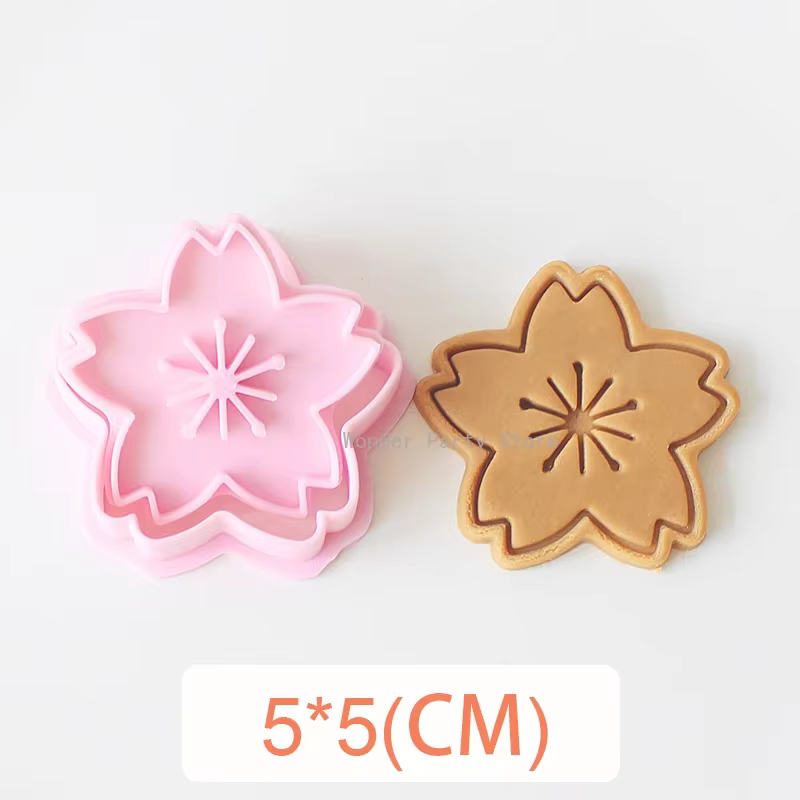 Moule à biscuits en forme de fleur, cerisier, fleur de pêcher, motif de tournesol, coupe-timbre, bri