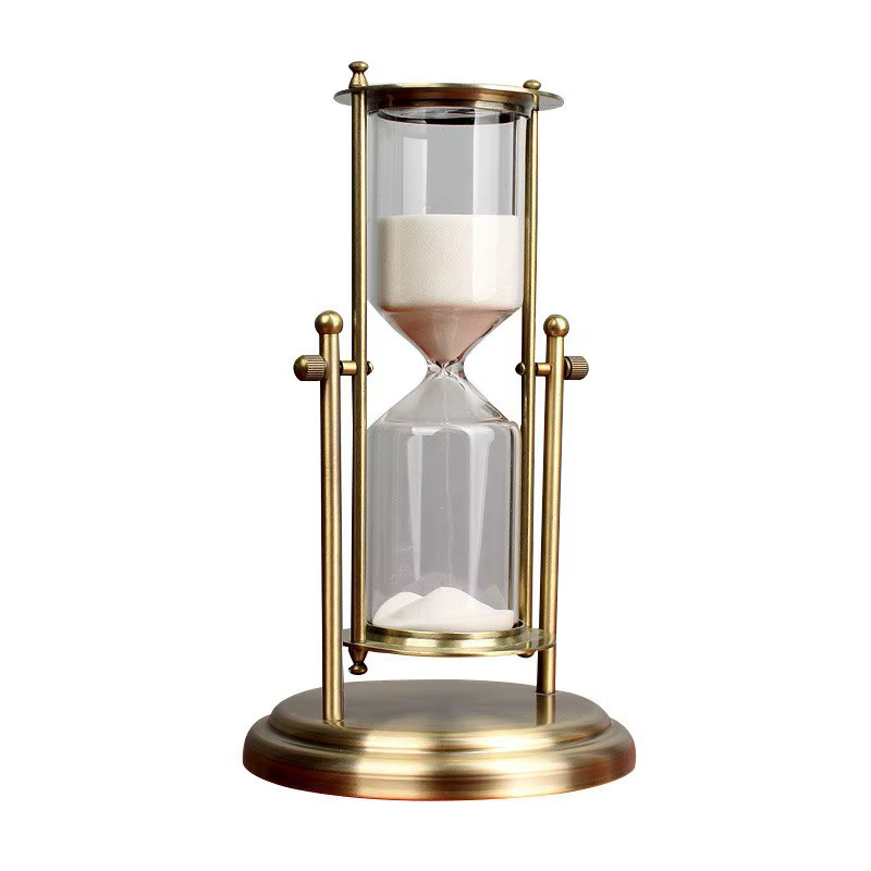 Décoration de minuterie de sablier à couronne rotative avec verre créatif avancé, temps de sable cou