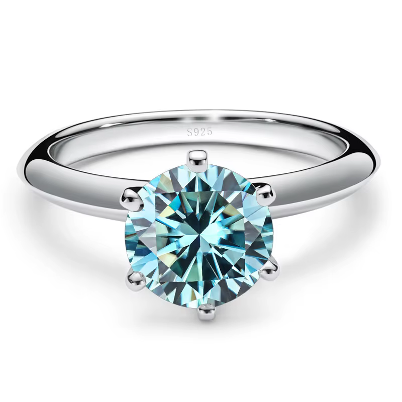 Bague Moissanite certifiée GRA VVS1, bague Solitaire en diamant de laboratoire pour femmes, promesse