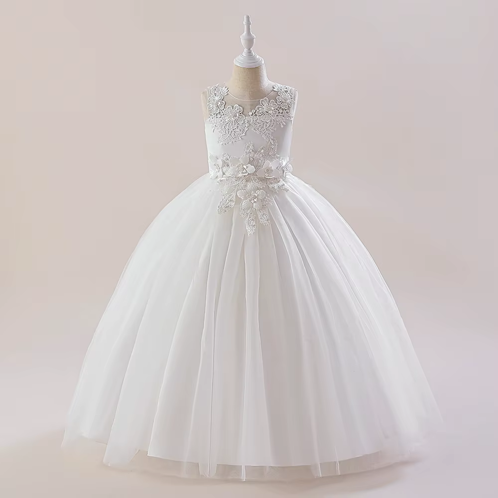 Robe de baptême élégante pour filles, en Tulle, à la mode, princesse de première Communion, robes de