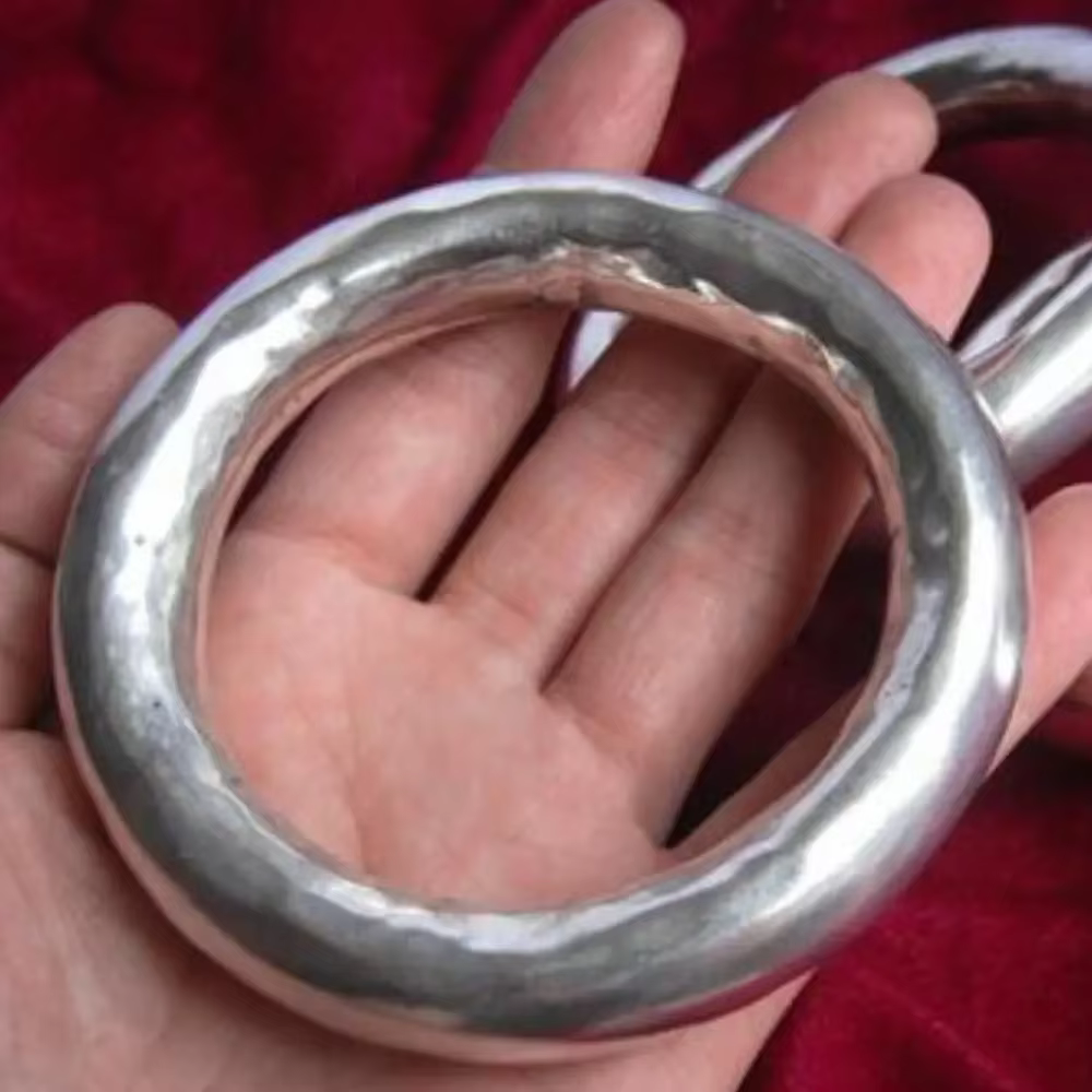 Bijoux ethniques, bijoux de personnalité, bracelet en argent Miao fait à la main, grand bracelet cre