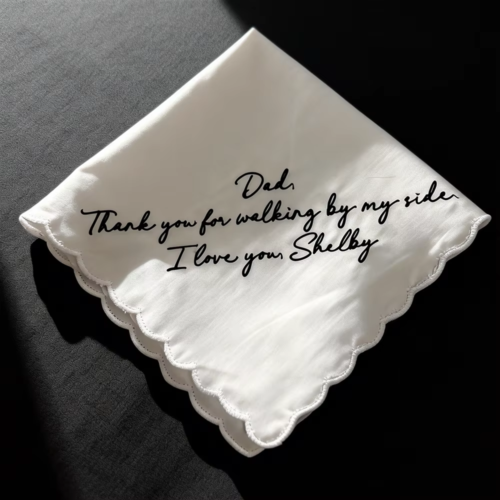 Mouchoir de mariage avec texte personnalisé, 1 pièce, cadeau de réception nuptiale de la mariée au p