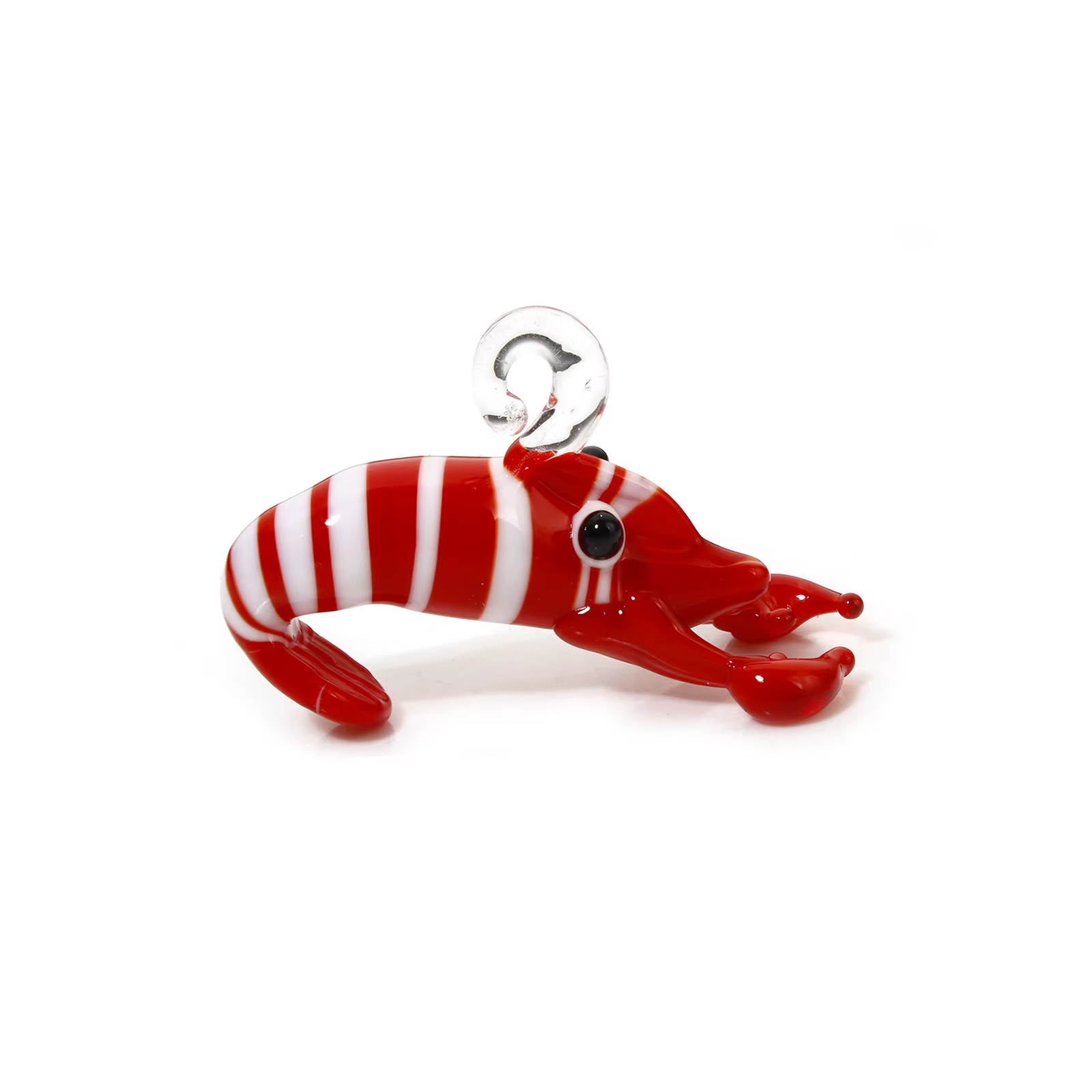 Pendentifs en verre de homard à rayures rouges, 1 pièce, océan, bijoux pour bricolage, collier, fabr