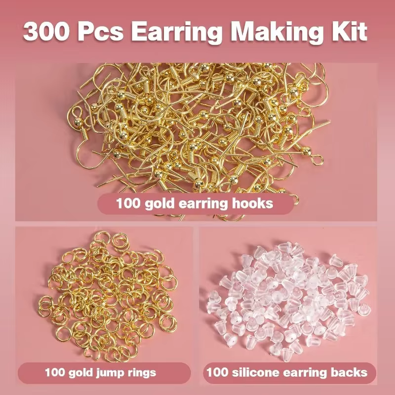 Crochets de boucles d'oreilles en argent 925 pour la fabrication de bijoux, 300 pièces, résultats de