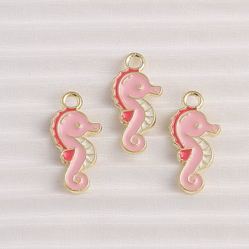 Breloques de la vie marine mignonnes, émail, étoile de mer, coquillage, sirène, bijoux Pmotfor, bouc