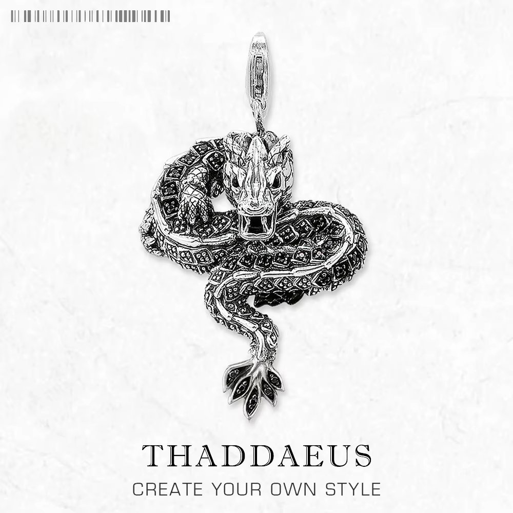 Pendentif Dragon mythique, flambant neuf, bijoux à la mode, accessoires européens, en argent Sterlin