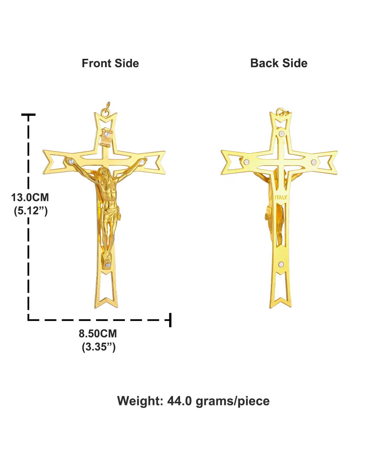 Pendentif croix de jésus Crucifix, 1 pièce, chrétien INRI Christ, main tenant la croix, bijoux de bé