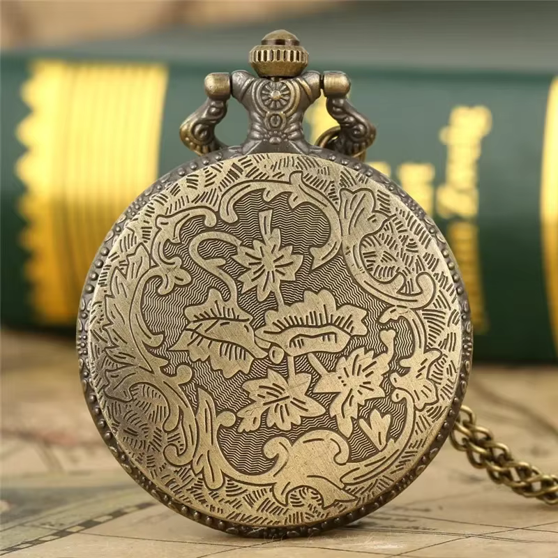 Montre de poche à quartz classique Tour Eiffel Paris France avec chiffres arabes, pendentif collier 