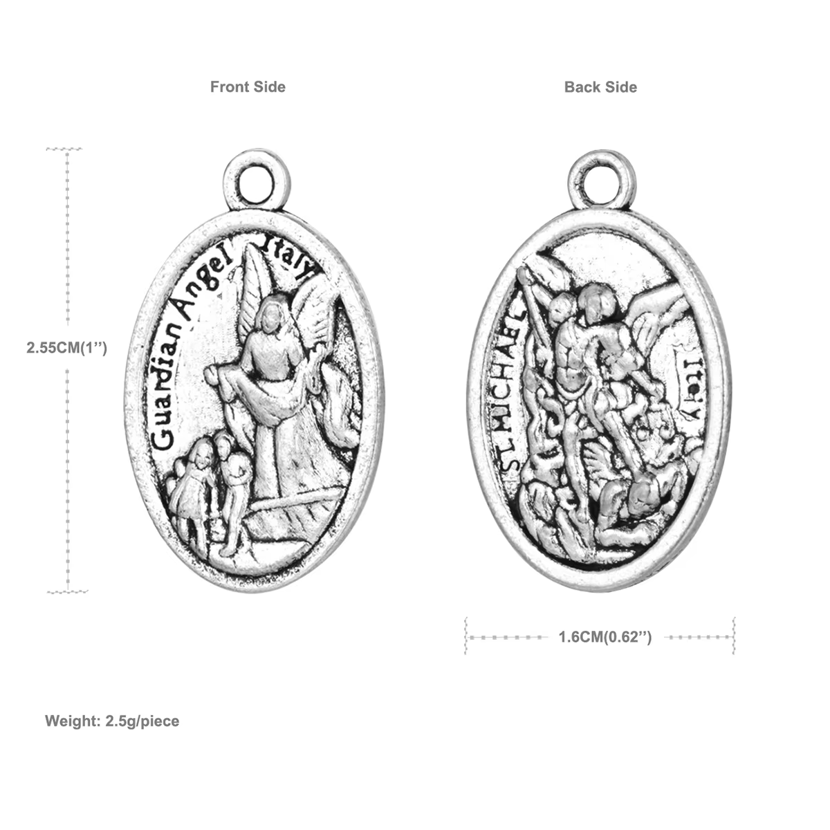 Diyalo 10 pièces pendentifs médaille Saint Michael métal chrétien l'archange saint Michael bijoux à 