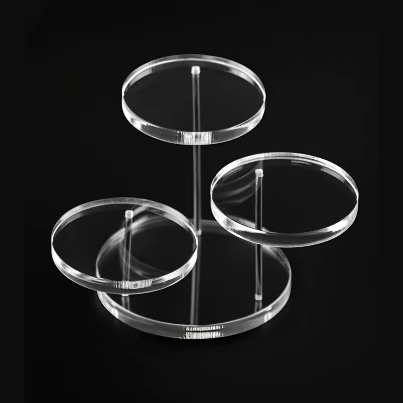 Présentoir transparent à 3 niveaux en acrylique, vitrine pour bagues et montres, rangement pour bijo