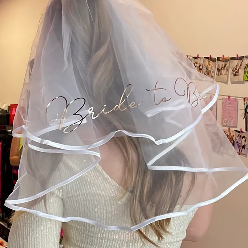 Voile de mariée pour enterrement de vie de jeune fille, préparation du jour de mariage, cadeaux de f
